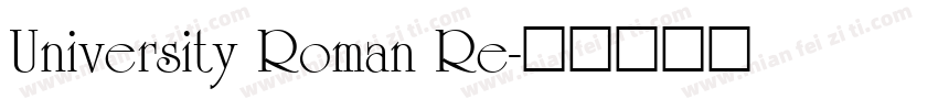 University Roman Re字体转换